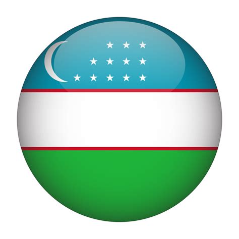 Uzbekistan 3D Rounded Flag With Transparent Background 15272158 PNG