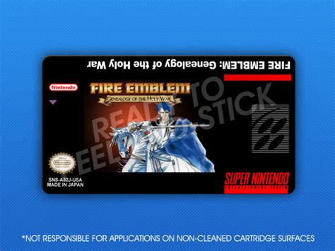 SNES - Fire Emblem: Genealogy of the Holy War Label | Retro Game Cases