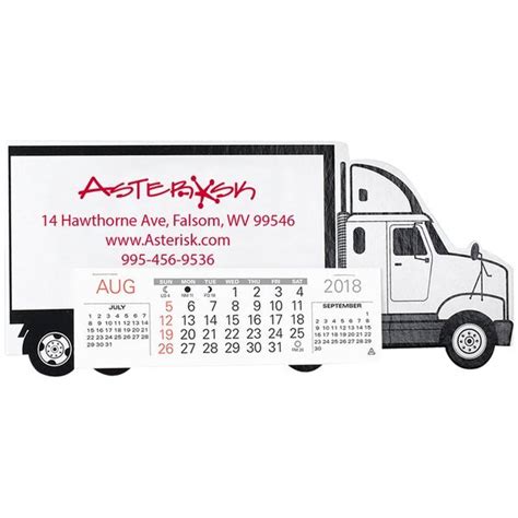 Semi Truck Monthly Desk Calendar Promotions Now