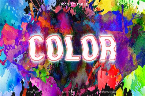 Color Font Style Text Effect | Photoshop PREMIUM PSD File