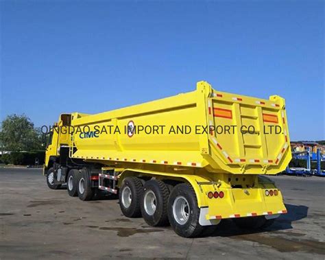 3 Axles U Shape Rear Dump Box Tipper Truck Semi Trailer Tipper Truck