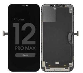 IPhone 12 Pro Max Lcd Touch Screen Okvir OLED GX Soft NOVO Crni