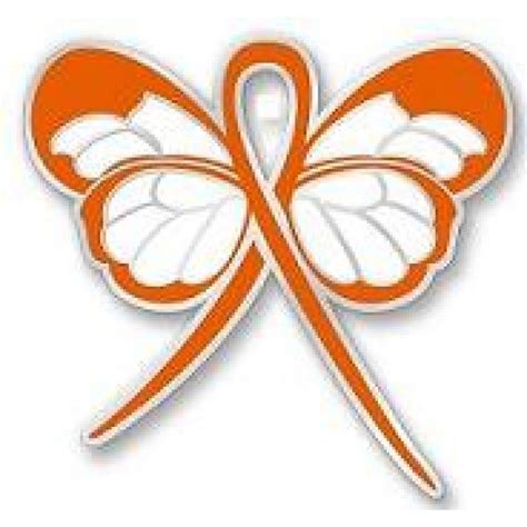 Ms Multiple Sclerosis Awareness Month March Orange Ribbon Butterfly