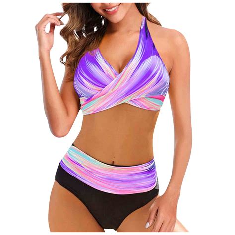 Ovticza Swim Suits For Women Two Piece Bikini Suits Tummy Control