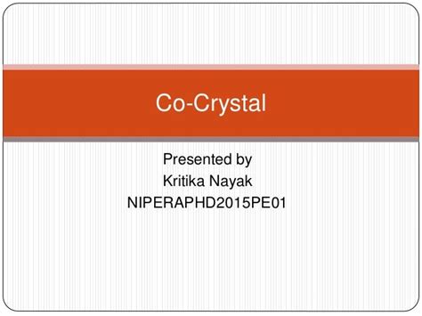 Co crystal