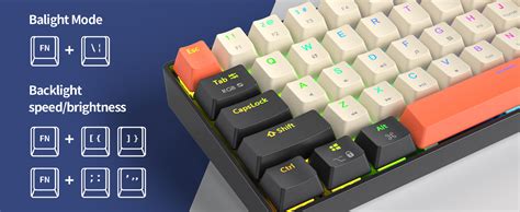 Fogruaden Rgb Wired Percent Keyboard Mechanical Keys Gaming