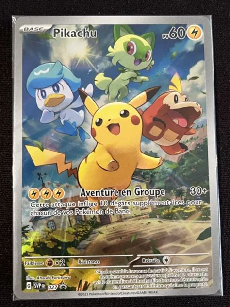 CARTE POKÉMON PIKACHU 027 Promo SVP027 EV02 Evolution à Paldéa FR