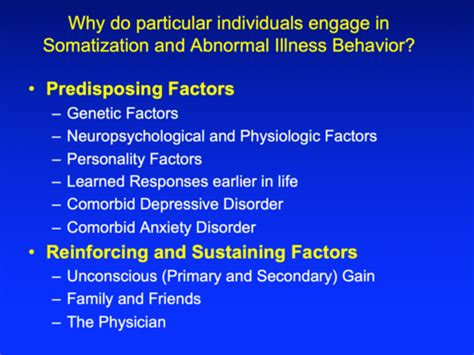 Somatic Symptom And Related Disorders Flashcards Quizlet