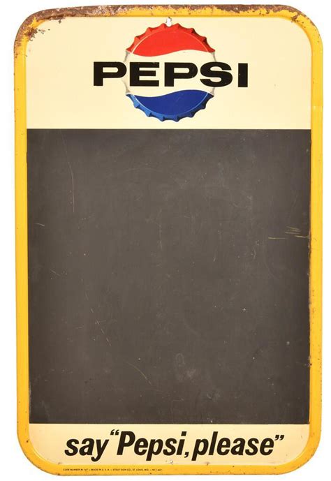 Pepsi Menu Board Metal Sign 3929097271