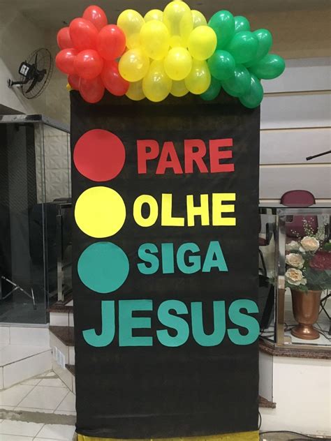 Pare olhe siga JESUS Lembrancinhas para igreja evangélica