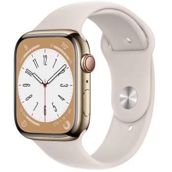Умные часы Apple Watch Series 8 GPS+Cellular 45mm Gold Stainless Steel ...