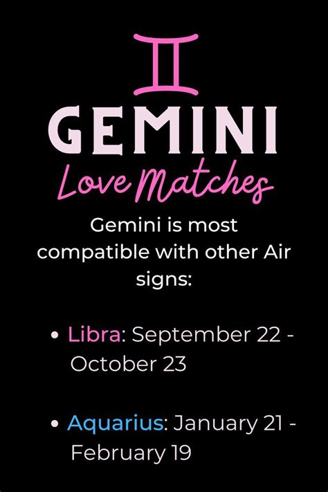 Gemini love matches | Gemini quotes, Gemini zodiac quotes, Gemini love