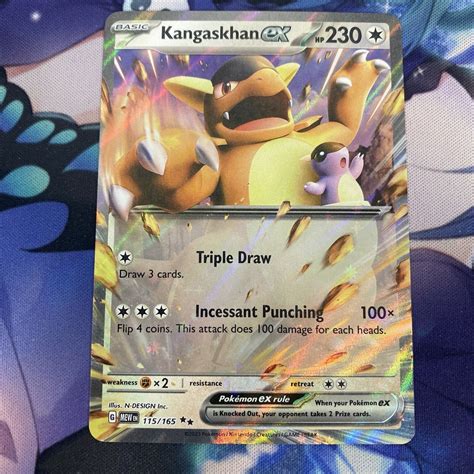 Kangaskhan Ex 115 165 Scarlet Violet Double Rare Holo Pokemon TCG