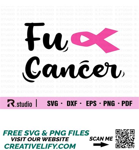Fuck Cancer SVG Fight Cancer Svg Cancer Awareness Svg Inspire Uplift
