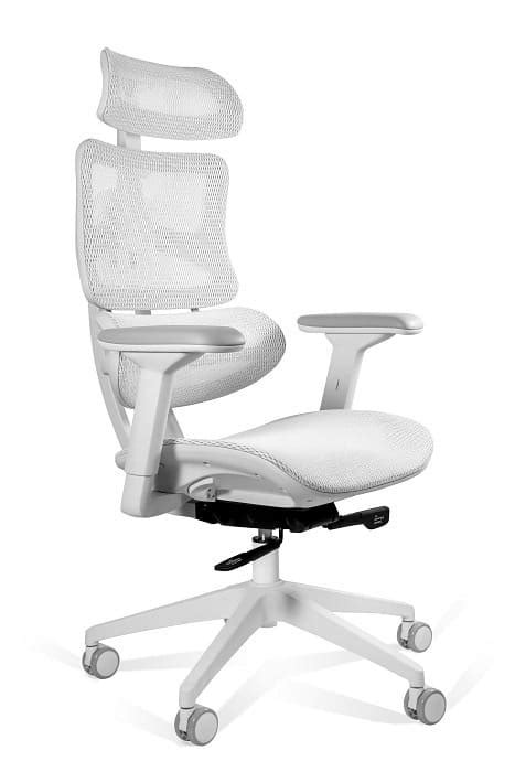 Ergonomic office chair seat white mesh | thomasmoebel.eu