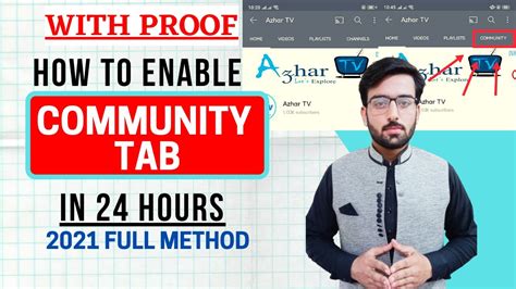 How To Enable Community Tab On Youtube How To Get Community On Youtube Community Tab Youtube