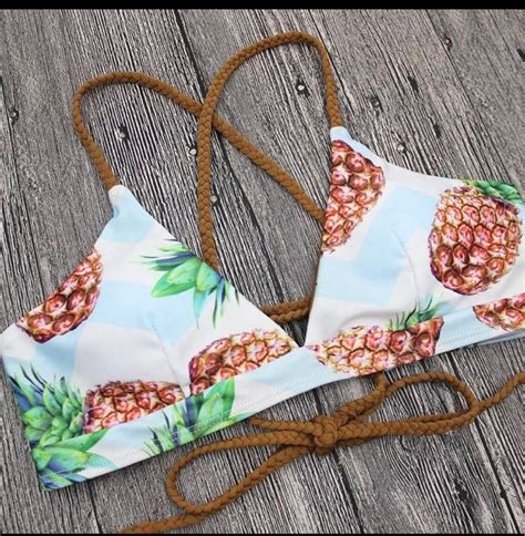 Push Up Bikini Set Bandage Swimsuit Women S Fashion Swimwear Bikinis Swimsuits On Carousell