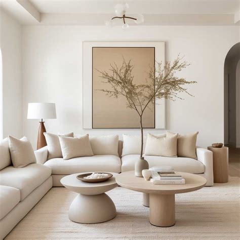 warm minimalist living room
