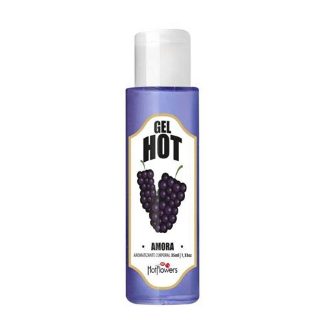 Gel AromatizGante Para Sexo Oral Que Esquenta Gel Hot Sabor De Uva Hot Flowers 35 ML Sex Shop