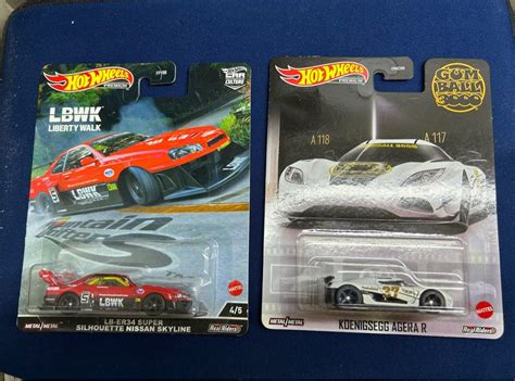 Hot Wheels Premium LB ER Super Silhouette Nissan Skyline And Koenigsegg Agera R Gumball