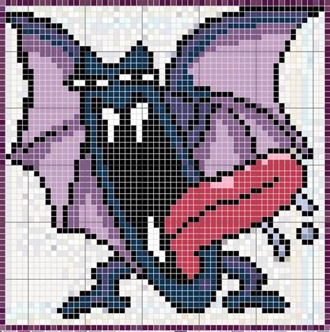 Golbat Pattern Pokemon Chart Pattern Pixel Art