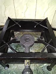 Cay Single Burner Ms Black Color Powder Coating Square Commercial Stove