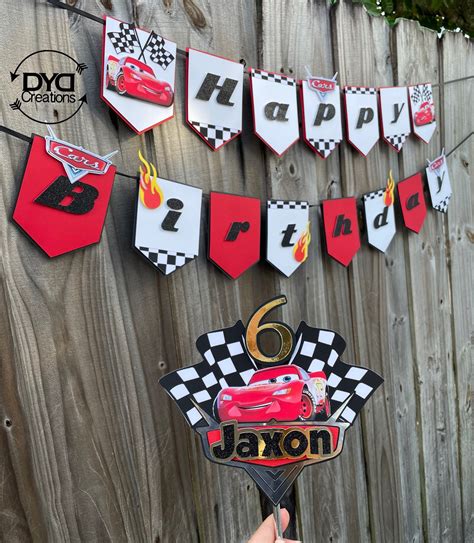 Personalized Cars Happy Birthday Banner Cars Party Decor Cars HB Banner ...