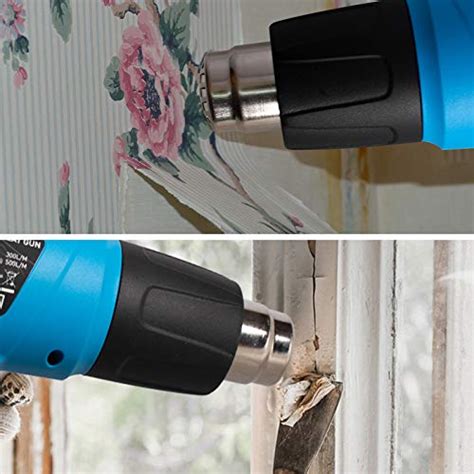 FIXTEC Heat Gun 1500W Heavy Duty Hot Air Gun Kit Variable Temperature Control With 2 Temp