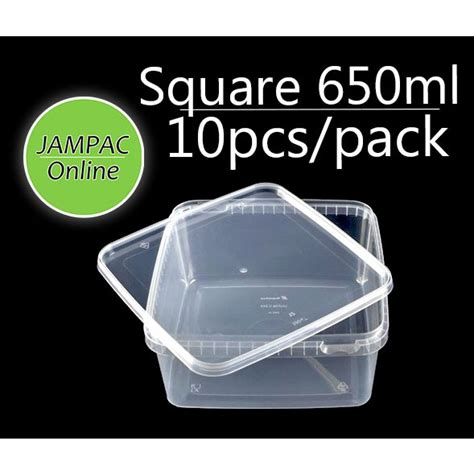 Pcs Ml Square Microwavable Container Clear Shopee Philippines