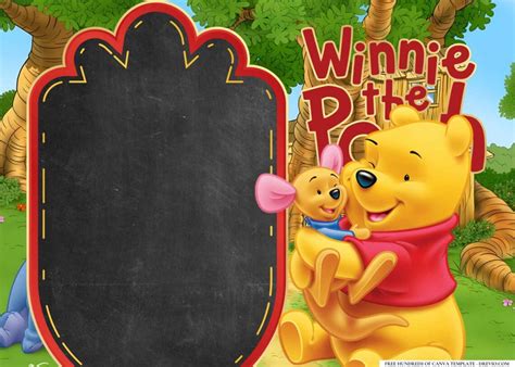 FREE-Winnie the Pooh-Birthday-Canva-Templates (12) | Download Hundreds ...