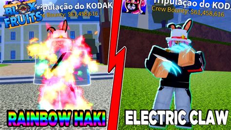 Como Consegui O Novo Haki Rainbow E Showcase Electric Claw Lvl Maximo