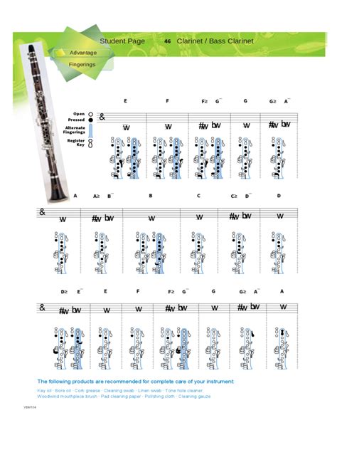 Clarinet Fingering Chart Template - 4 Free Templates in PDF, Word, Excel Download