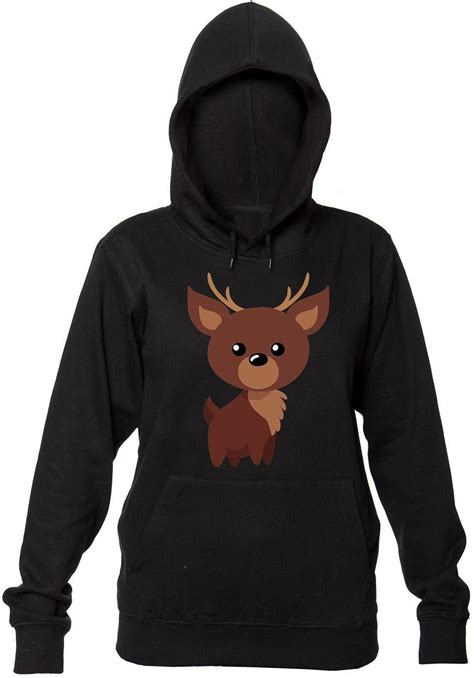 Super Cute And Adorable Baby Deer Womens Hooded Sweatshirt Xx Large At