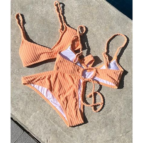 Papaya Orange Bikini On Carousell