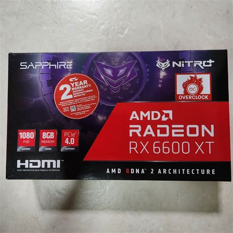 RX 6600 XT Sapphire Nitro+ RX 6600XT RX6600XT Graphics Card GPU Gaming ...