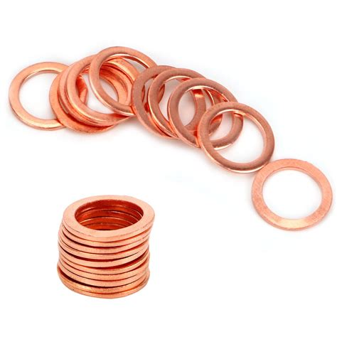 10 Pieces Set Solid Copper Crush Washers Fasteners Accessories 10 14