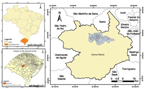 Localiza O Do Munic Pio De Santa Maria Rs Org Weber Wollmann