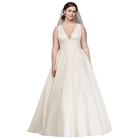 Sample As Is Satin Cummerbund Plus Size Wedding Dress Style Ai