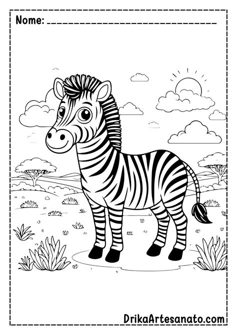 Desenhos De Zebras Para Colorir Gr Tis Em Pdf