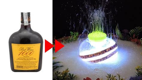 Amazing Water Fountain With Wine Bottle And Led Diy Youtube