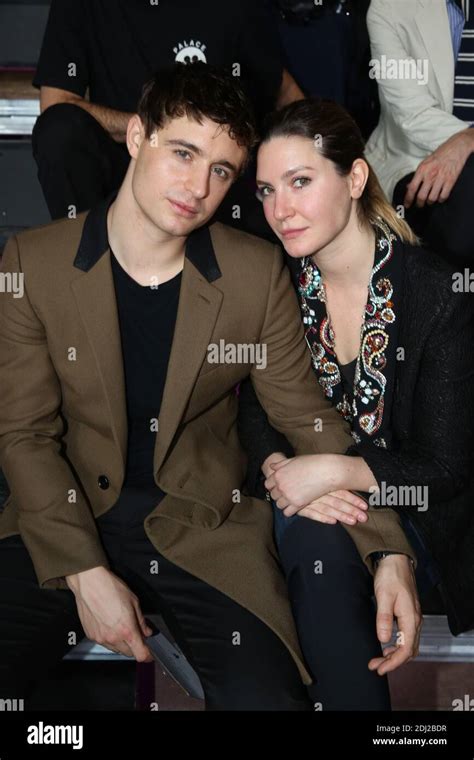 Son Of Jeremy Irons Max Irons And His Companion Sophie Pera Arriving At The Lanvin Show During