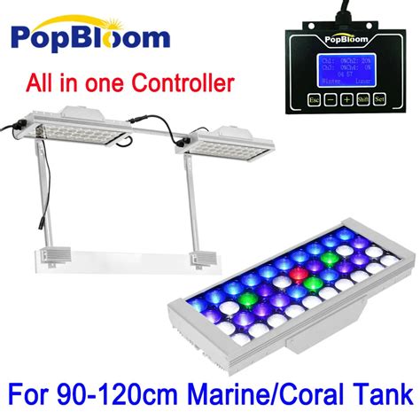 90 120cm PopBloom Aqua LED Aquarium Light Full Spectrum Lighting Reef