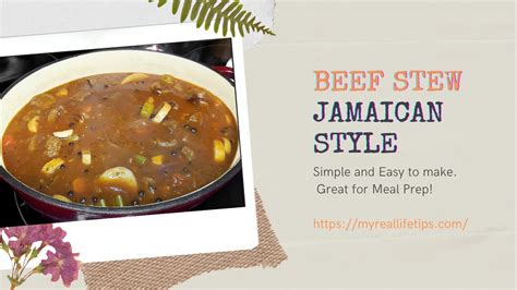 Jamaican Style Beef Stew Easy Recipe Youtube