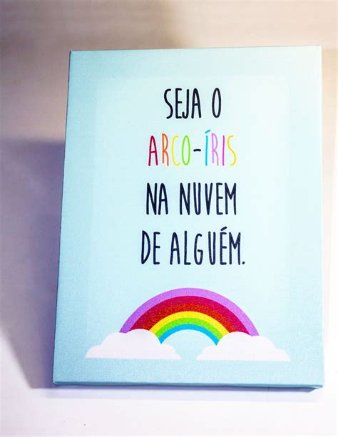 QUADRO TELA CANVAS SEJA O ARCO IRIS Vait Design