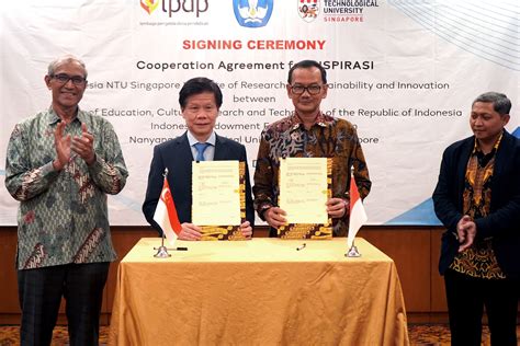 Ntu And Indonesias Moecrt Establish Inspirasi For Sustainable