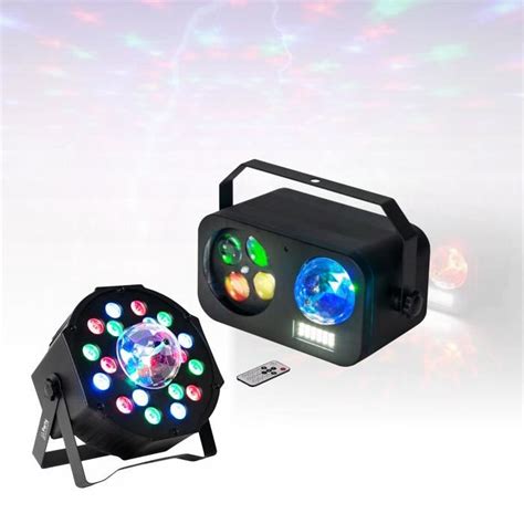 Pack Lumière PARTY LIGHT SOUND Projecteur 2 en 1 PAR Astro LED RGB