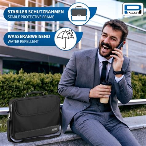 PEDEA Laptoptasche 17 3 Zoll 43 9 cm BLACKLINE Notebook Umhängetasche