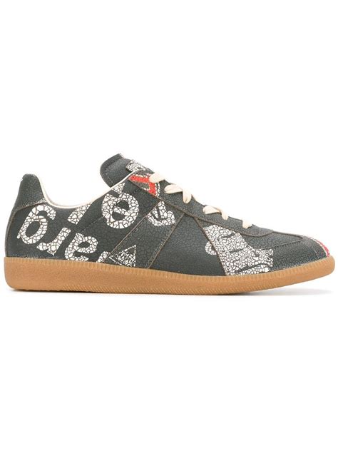 Maison margiela Replica Printed Sneakers in Gray for Men | Lyst