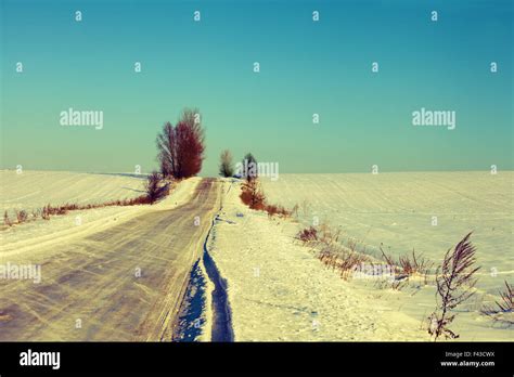 Rural winter landscape Stock Photo - Alamy