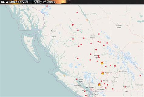 Blog Borg Collective British Columbia Active Wildfires 2017 Map